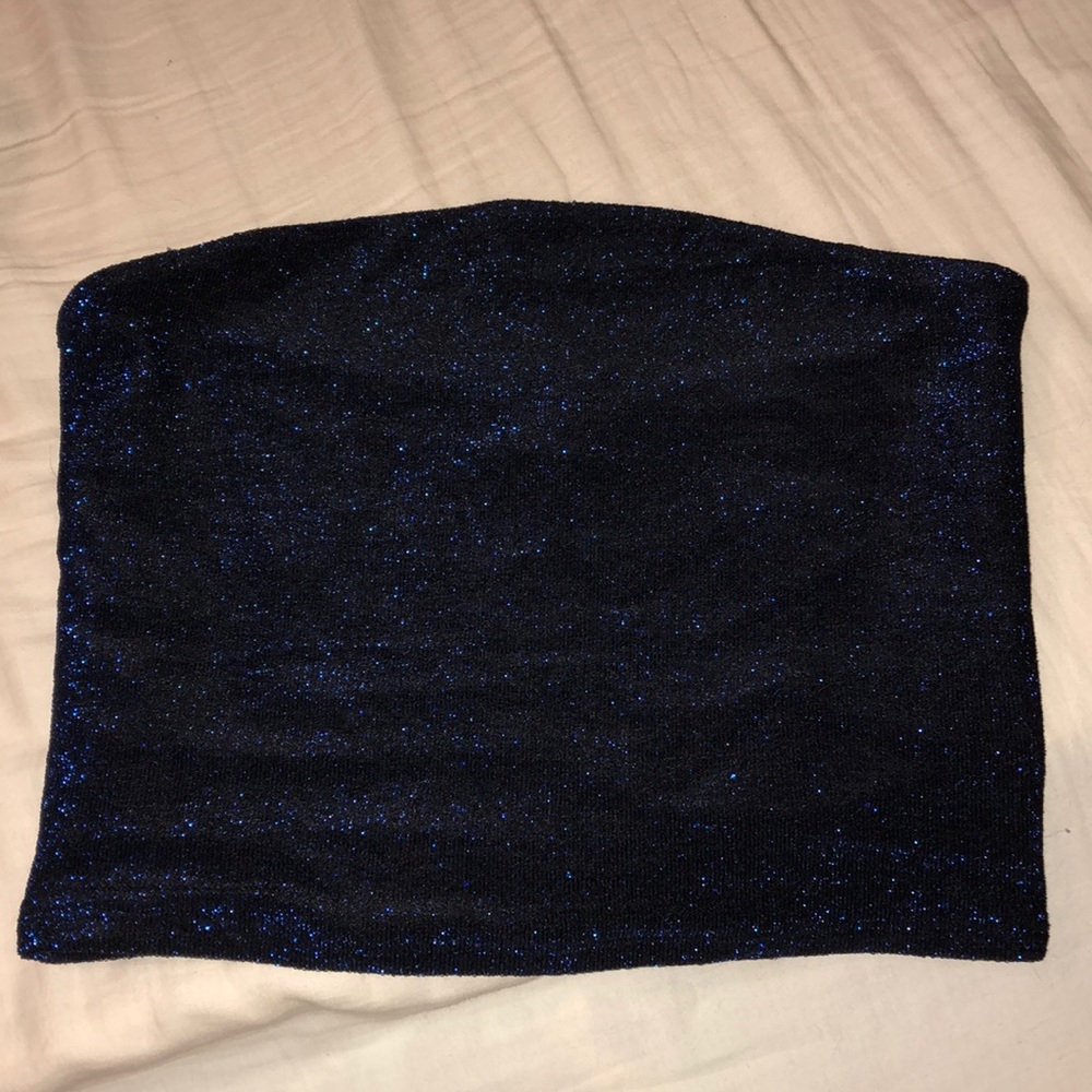 Sparkly blue tube top